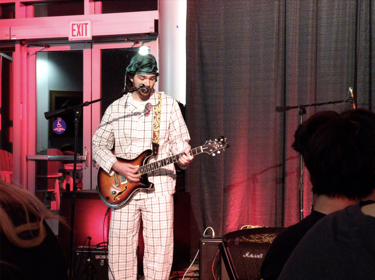 Nick Ratteree performing at Open Mic Night.